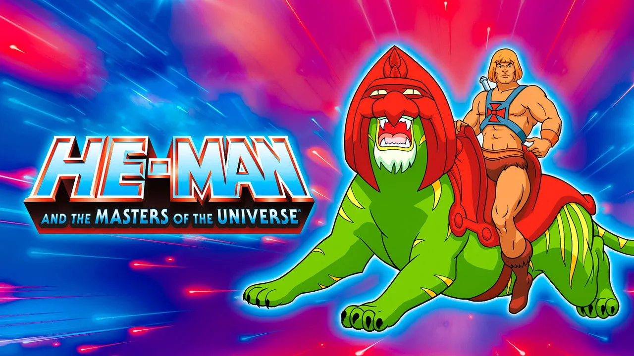 Homem musculoso em pose heroica, segurando halteres dourados, com energia cintilante ao estilo anime