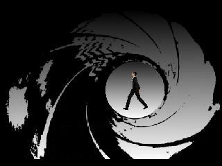 Pessoa jogando videogame com controle na mão, focada na tela que exibe o logotipo do 007 em um ambiente gamer moderno