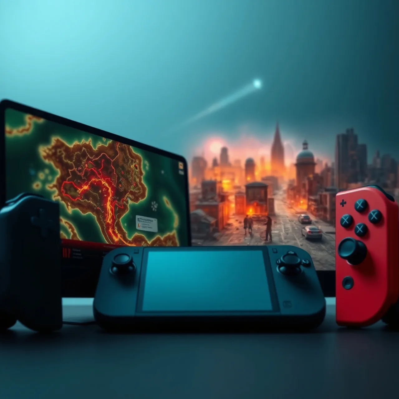Jogador em cadeira gamer, vestindo camiseta de Avowed, fazendo flexão com halteres ao lado de um controle Xbox