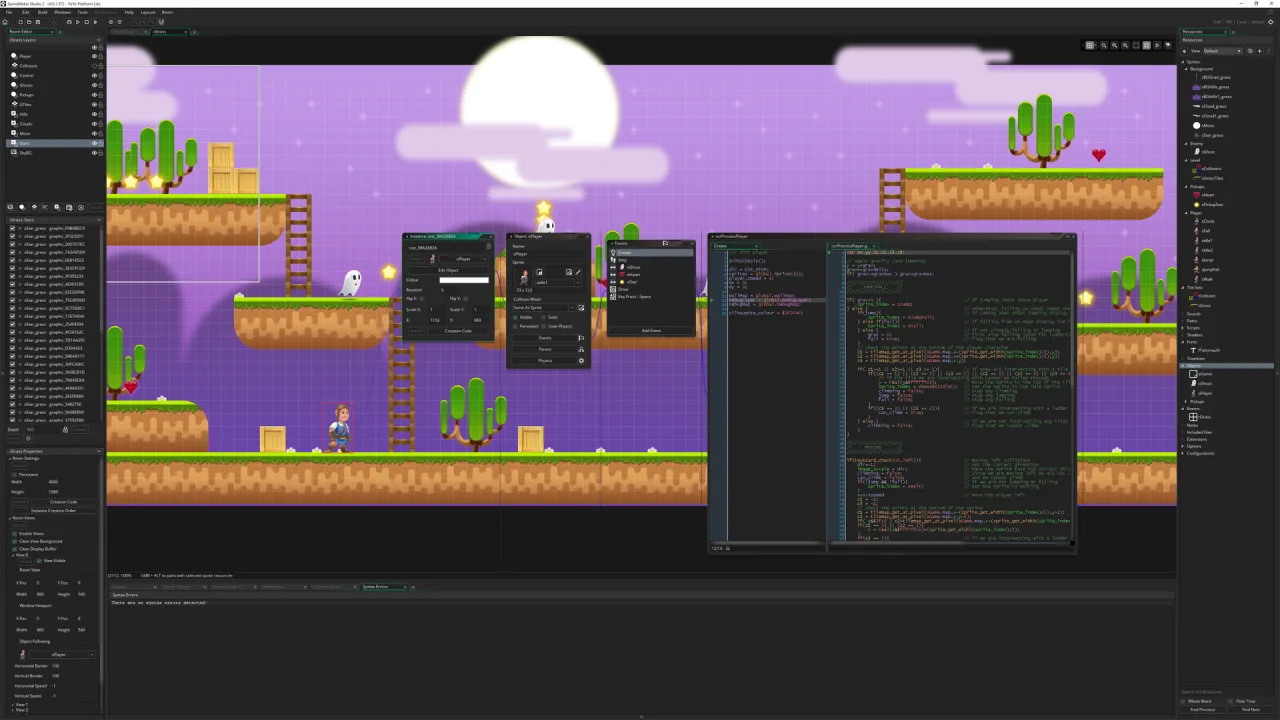 Cena do jogo GameMaker