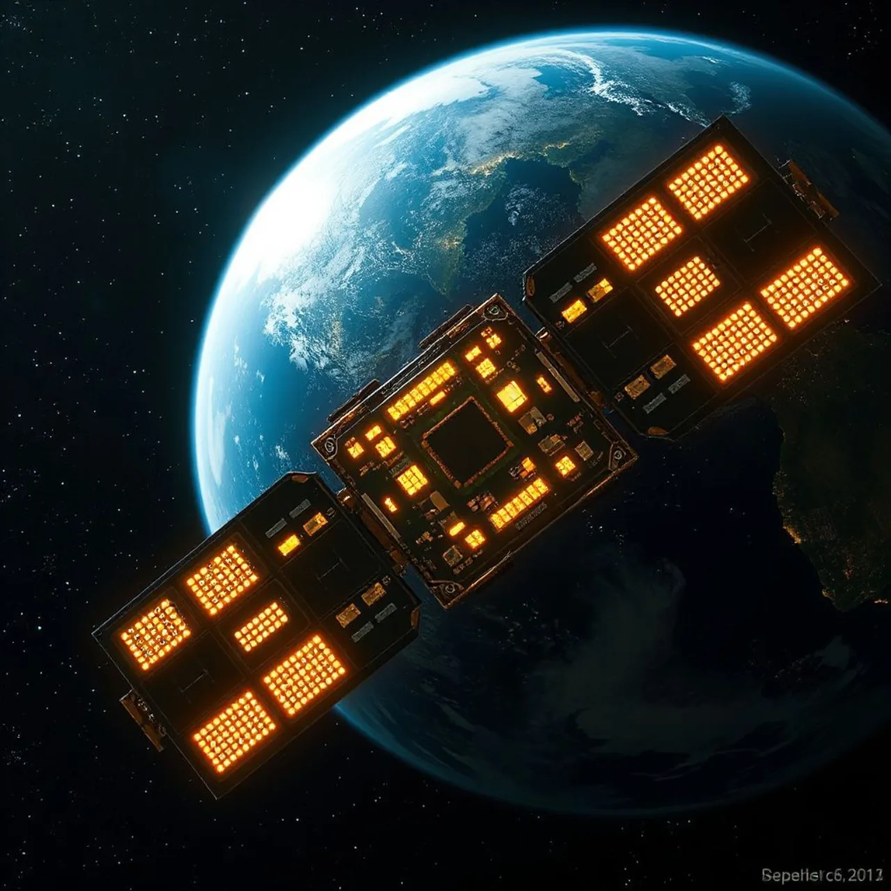 Satélite Project SunCatcher do Google com TPUs rodando modelo Gemma em órbita terrestre