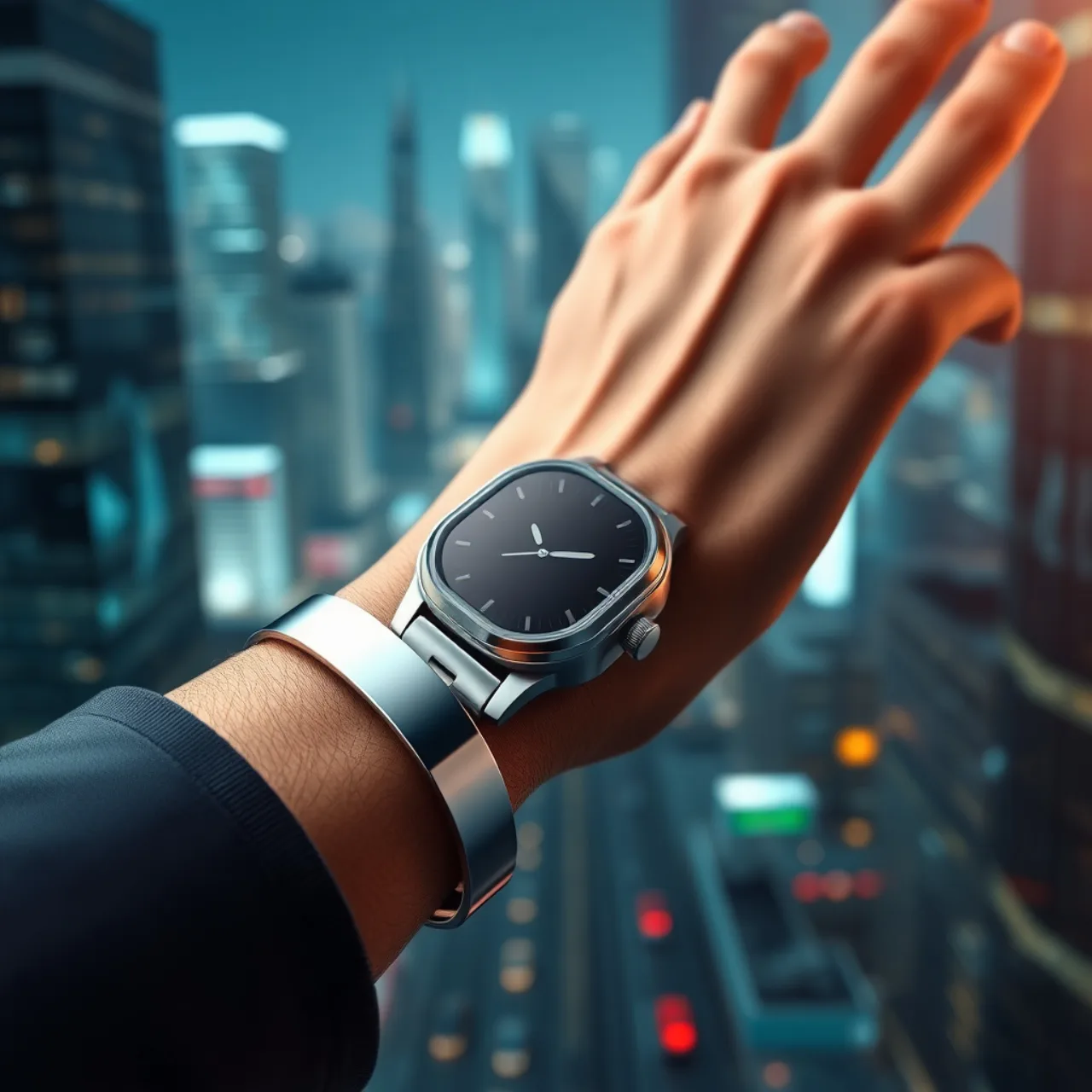 Pessoa correndo ao ar livre usando Apple Watch Series 11 42 mm, exibindo tela de frequência cardíaca
