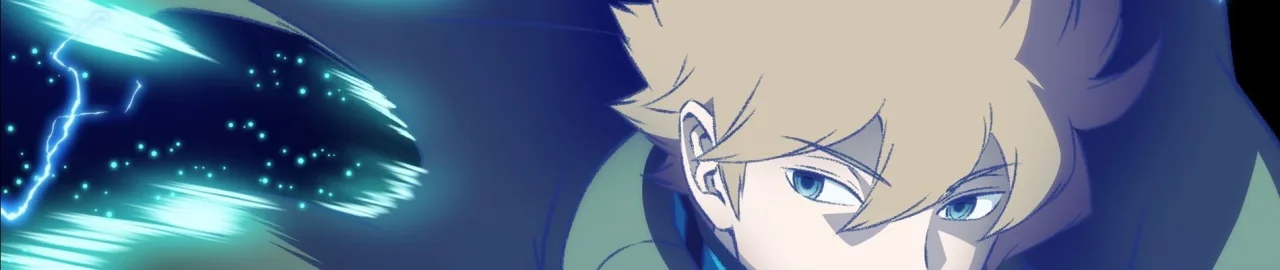 Pessoa vestindo roupa de ginástica, segurando halteres, com fundo de estúdio de animação e pôsteres de anime