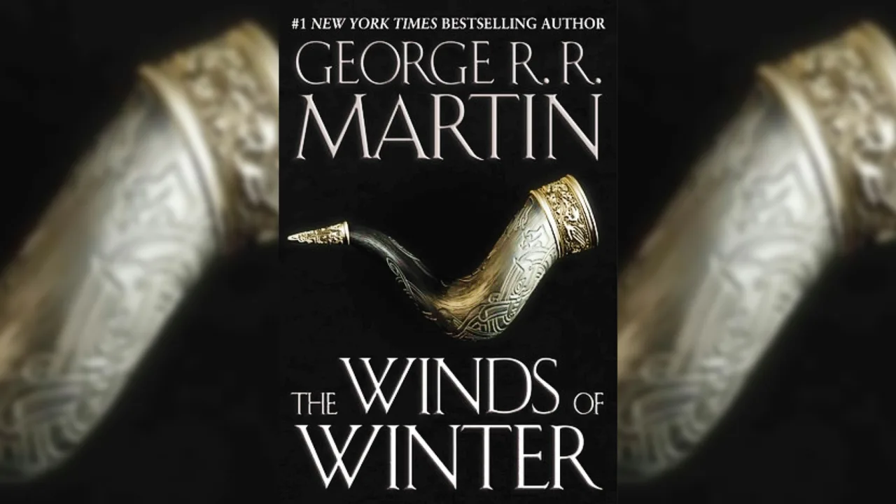 Mulher em roupa de treino fazendo alongamento ao lado de uma pilha de livros da série A Song of Ice and Fire