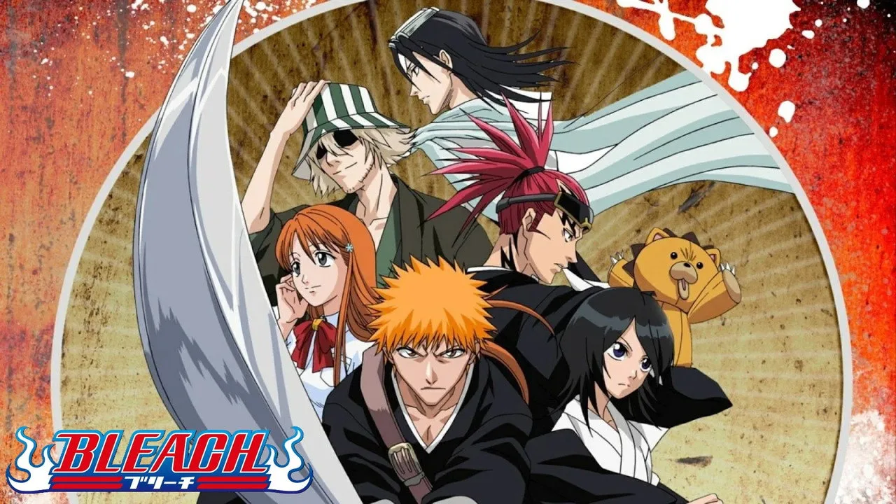 Jovem vestindo camiseta de Bleach levanta halteres em academia, ao fundo pôster da série