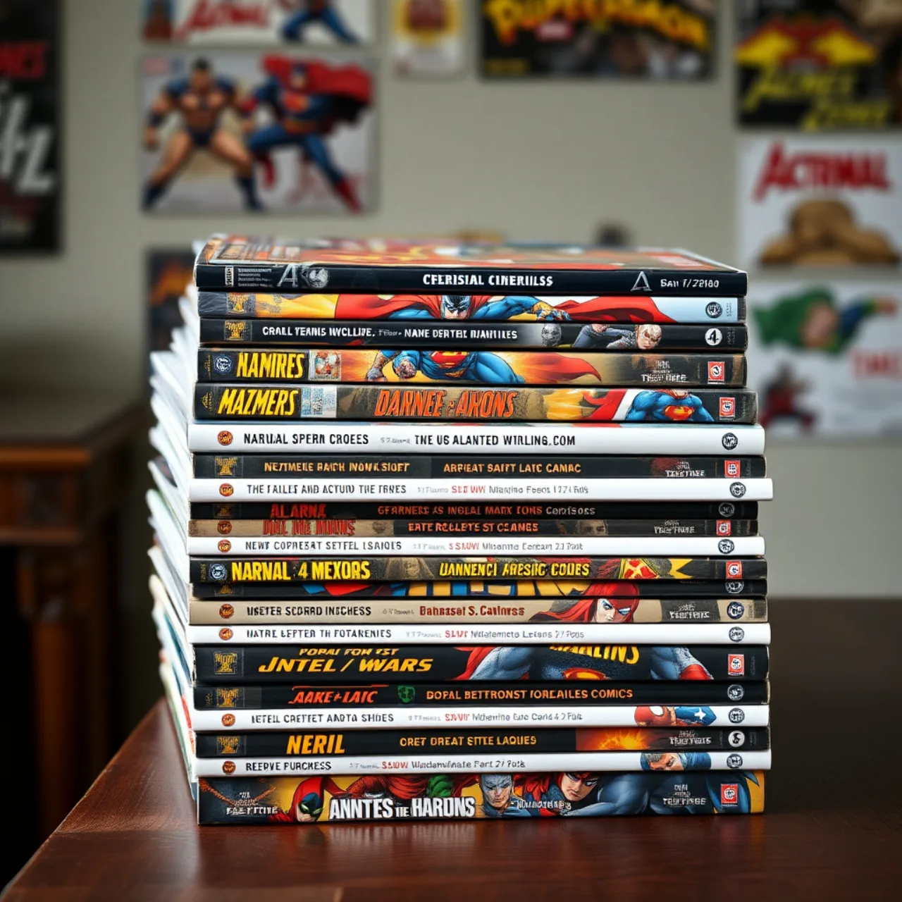 Jovem sentado na esteira, segurando um quadrinho da Marvel, com garrafa d'água ao lado