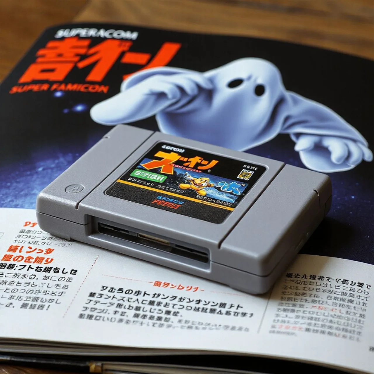 Capa japonesa de Casper no Game Boy com o fantasma e logotipo da Konami