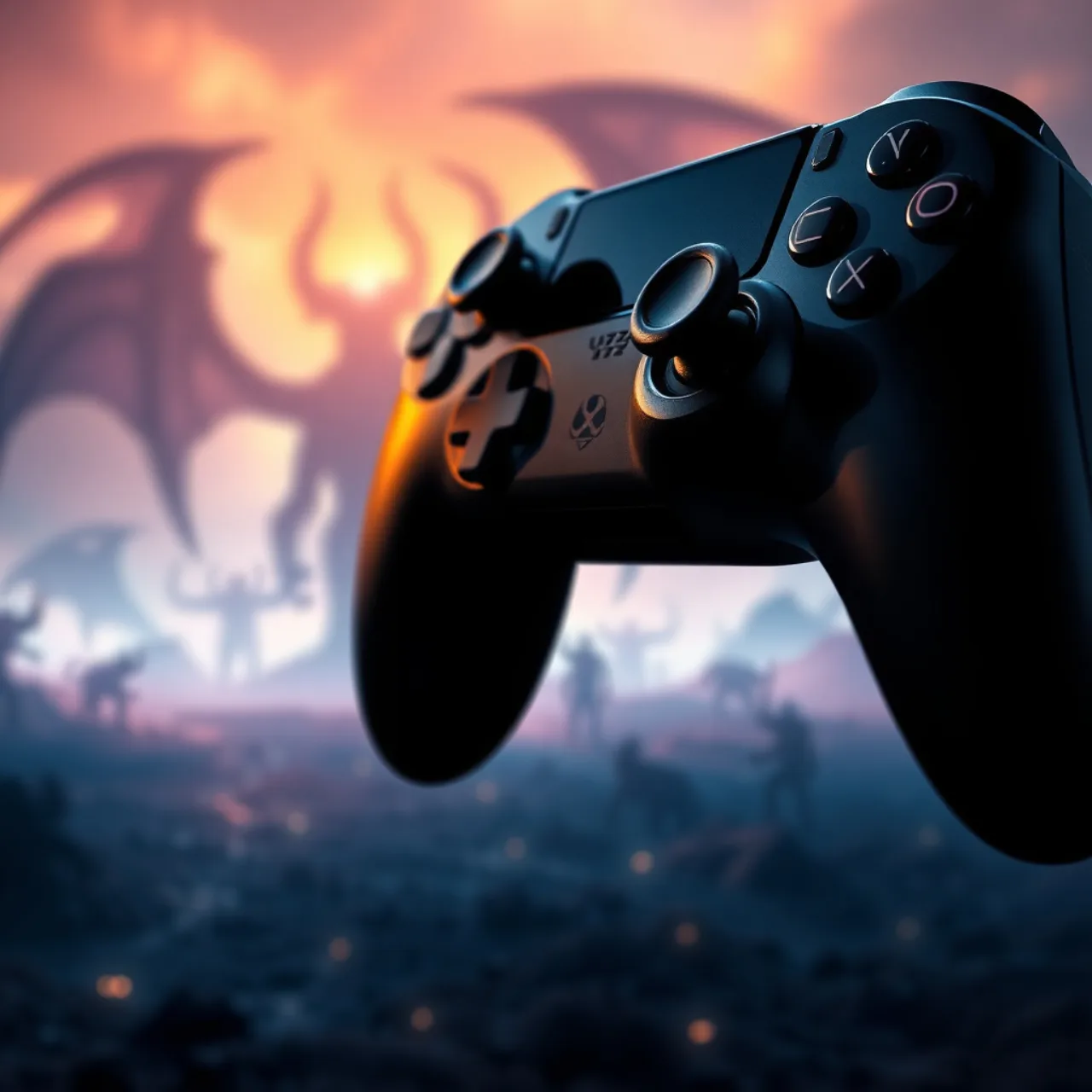 Jogador sentado no sofá, segurando controle de PS5, enquanto faz agachamento com halteres ao lado