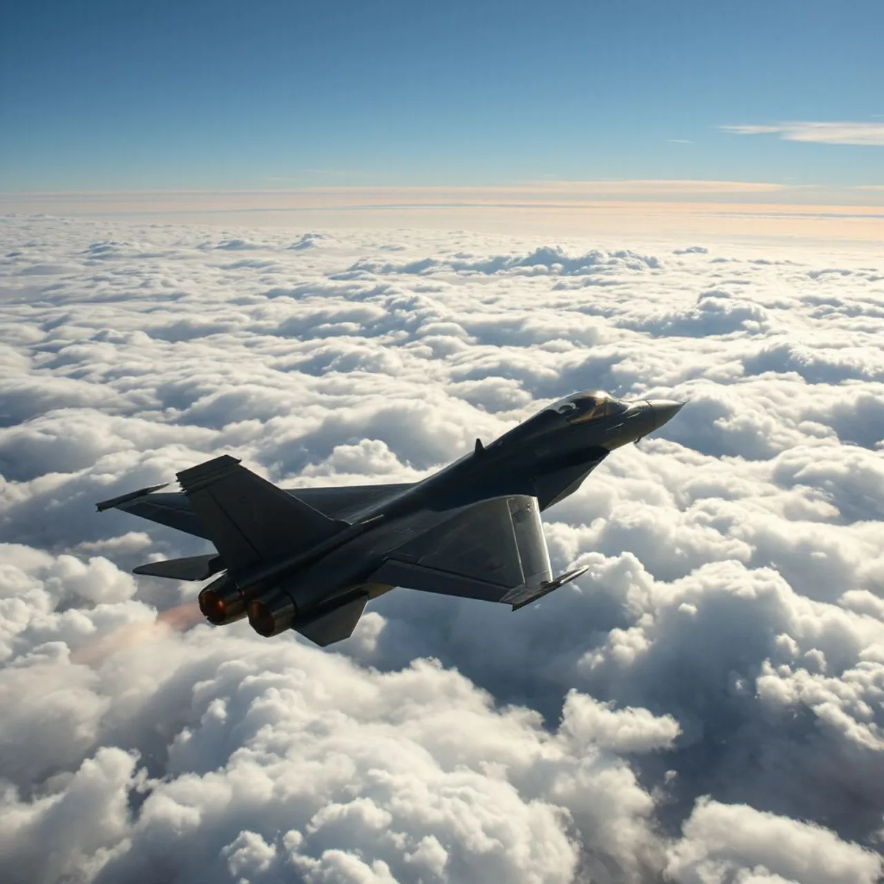 Capa oficial de Ace Combat 8 mostra um caça futurista sobrevoando nuvens, com o logotipo do jogo em destaque