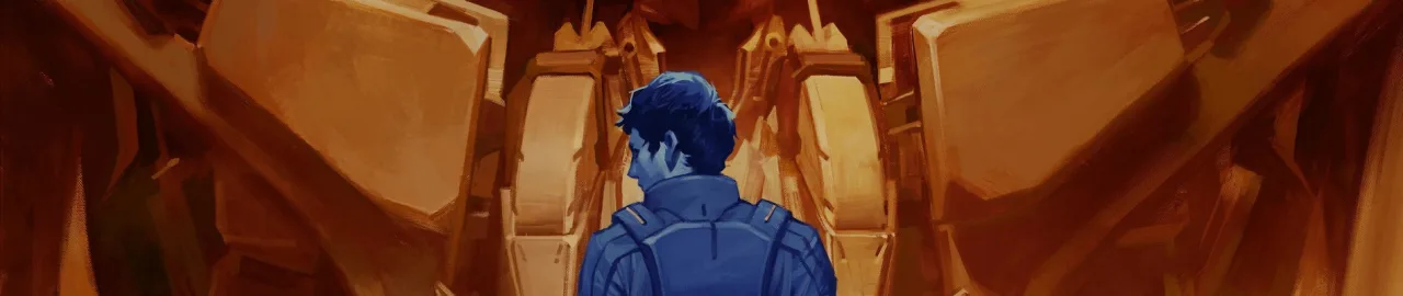 Fã pratica exercícios de calistenia ao ar livre usando fones de ouvido enquanto assiste ao filme Gundam no tablet