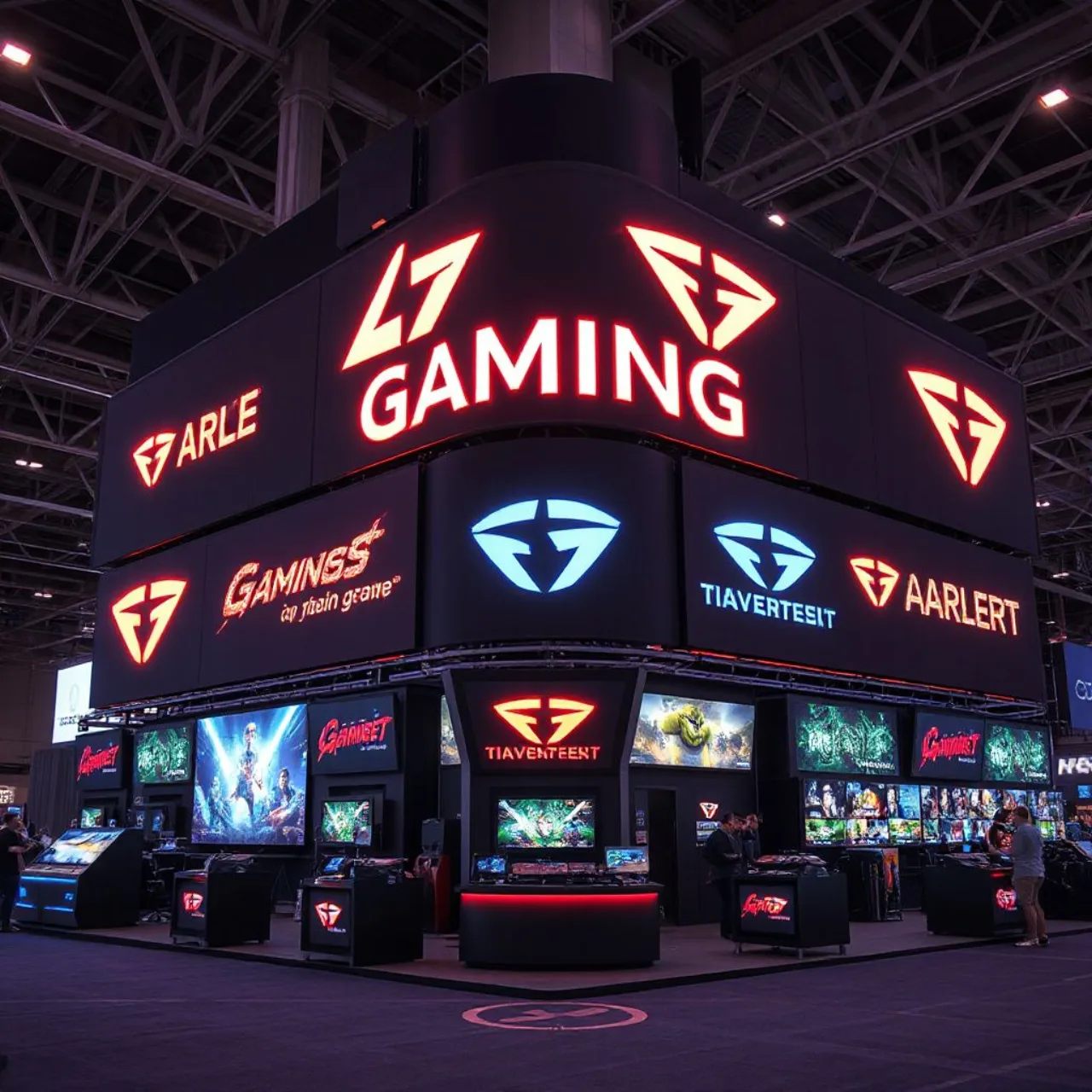 Estande da Sony na TGS 2026 com logo gigante da PlayStation, consoles PS5 e controle DualSense em destaque