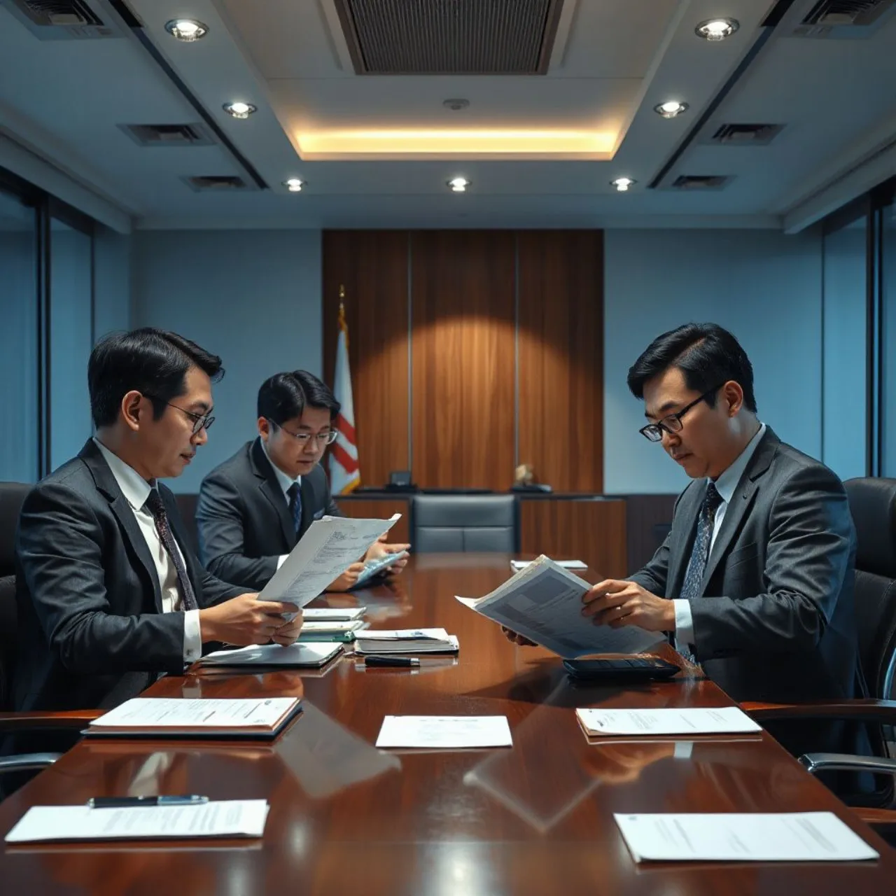Noriyuki Higashiyama em traje formal, ao fundo o logotipo da Smile Up em uma sala de reunião