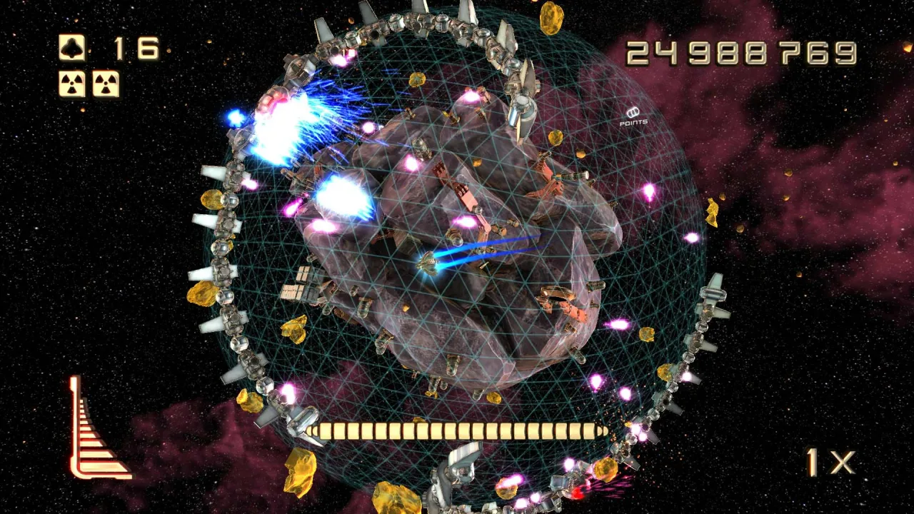 Cena do jogo Super Stardust HD