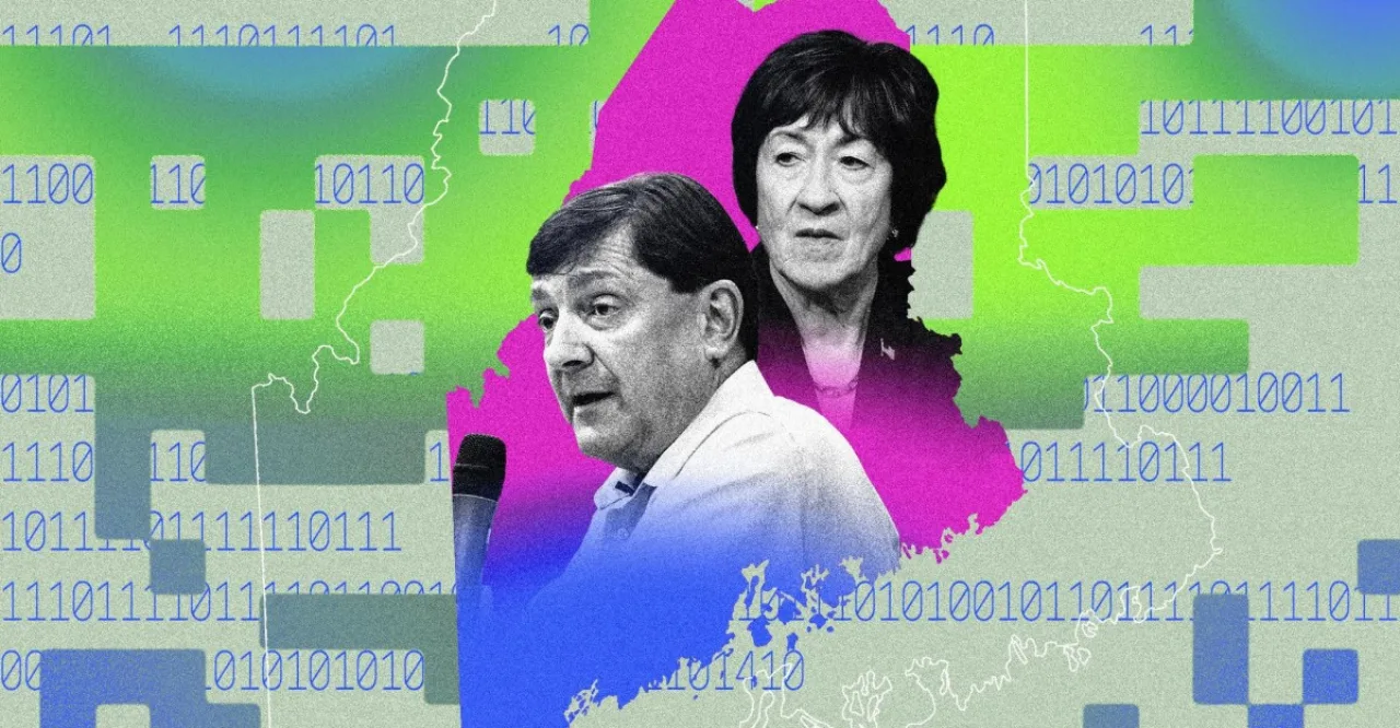 Susan Collins em debate no Maine interrompida por eleitor protestando contra data centers de IA