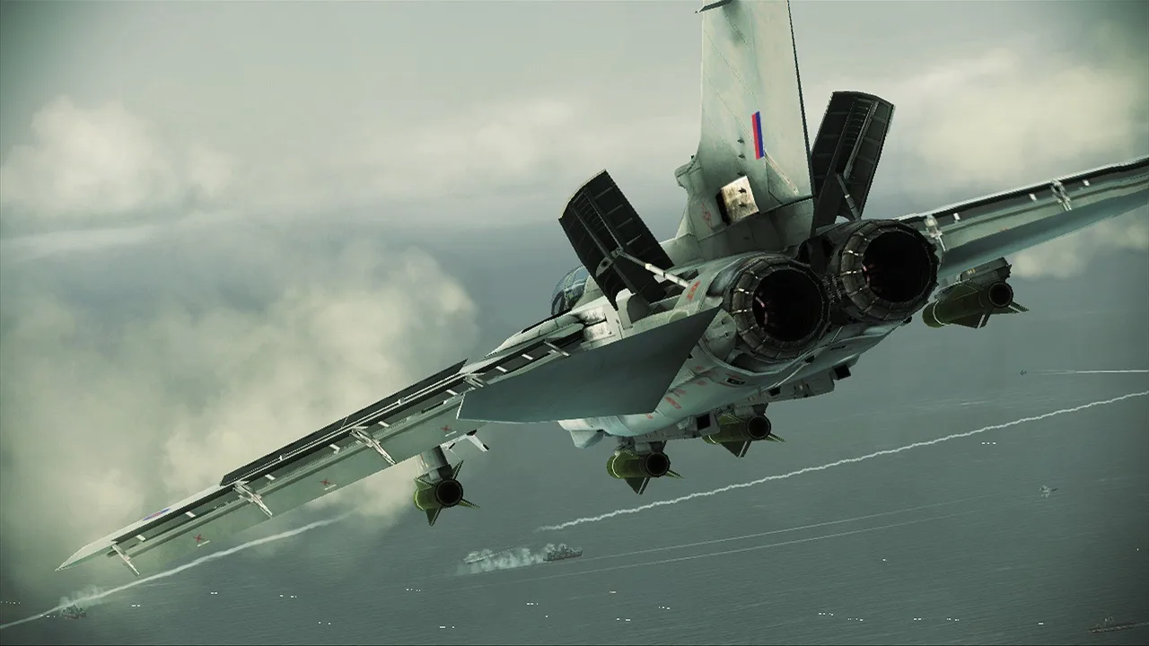 Cena do jogo Ace Combat 8