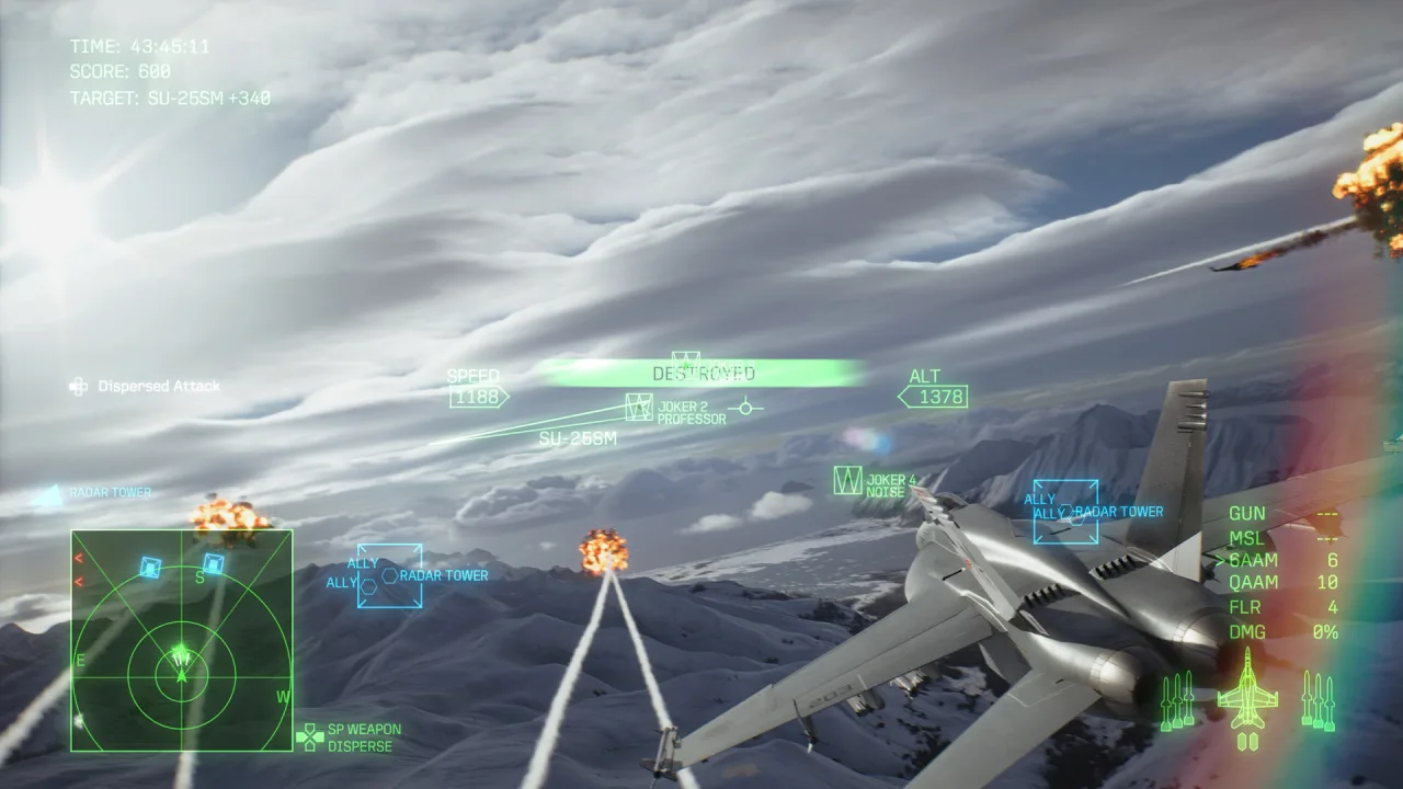 Cena do jogo Ace Combat 8