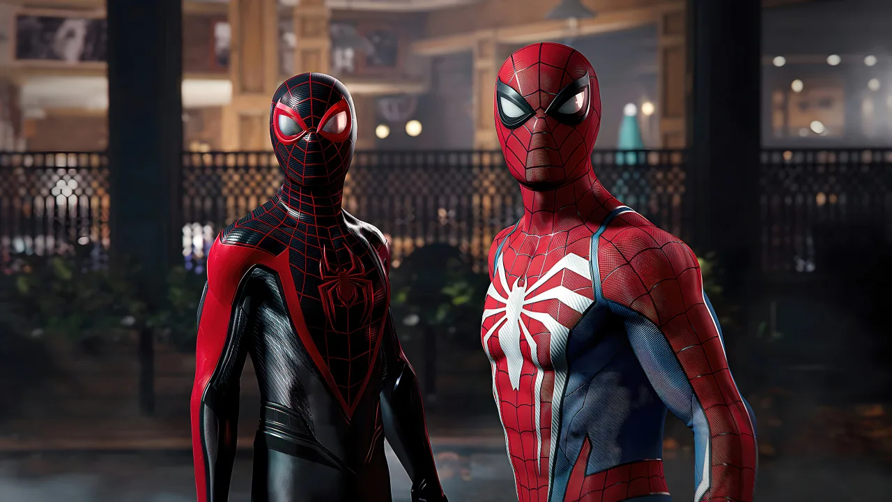 Jovem vestindo camiseta do Homem-Aranha faz barra fixa em academia, segurando controle de videogame ao lado