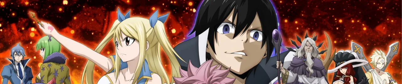 Jovem em uniforme de academia, segurando um pôster de Fairy Tail, faz alongamento na plataforma de trem ensolarada