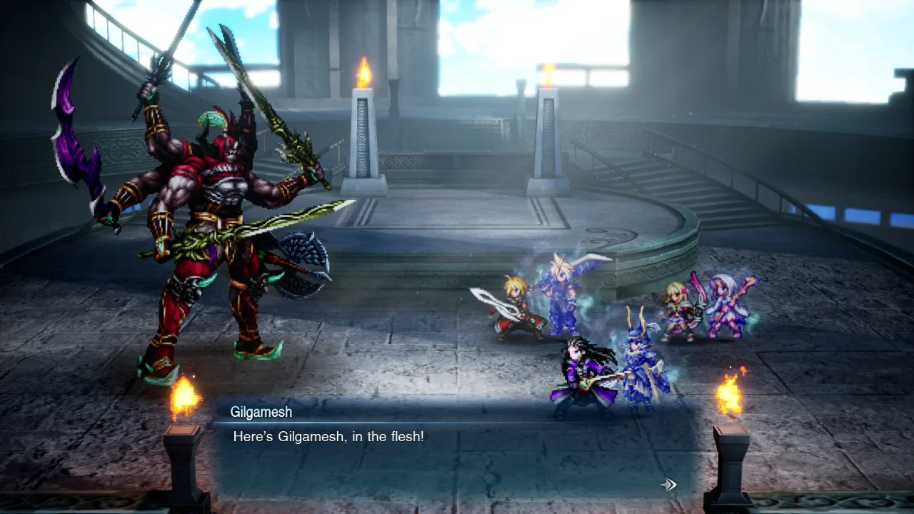 Cena do jogo Final Fantasy Resonance