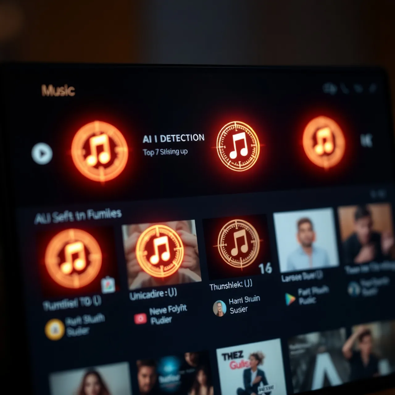 Jovem correndo ao ar livre, fones de ouvido Deezer e smartwatch exibindo batimentos cardíacos