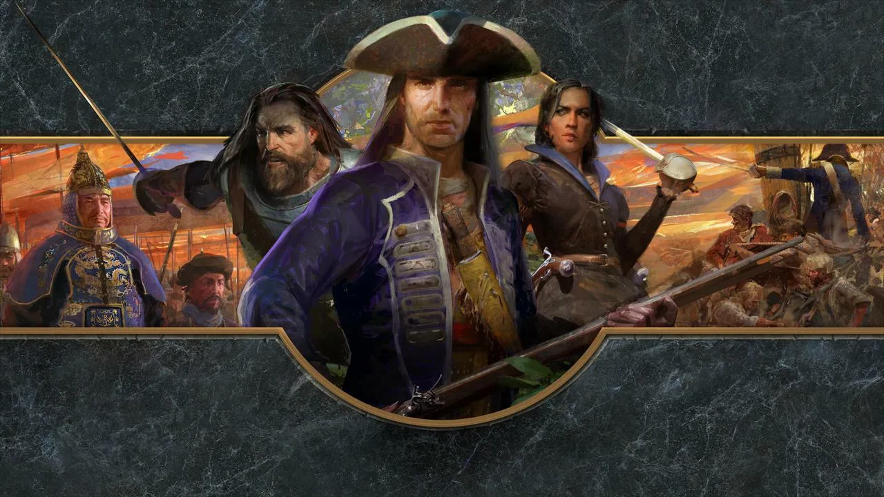 Um jogador concentrado levanta halteres enquanto observa a tela de Age of Empires III: Baltic Powers