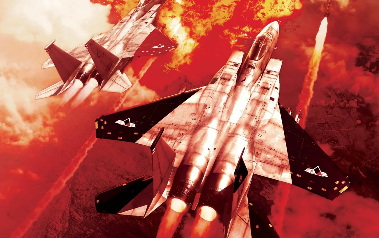 Cena do jogo Ace Combat Zero