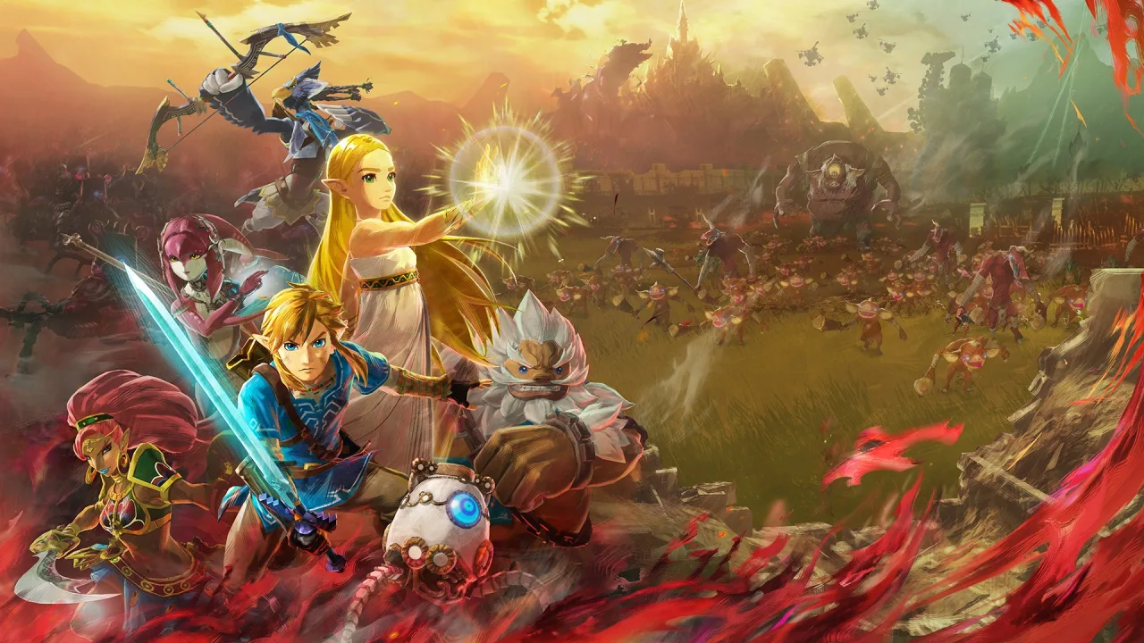 Cena do jogo Hyrule Warriors Age of Calamity