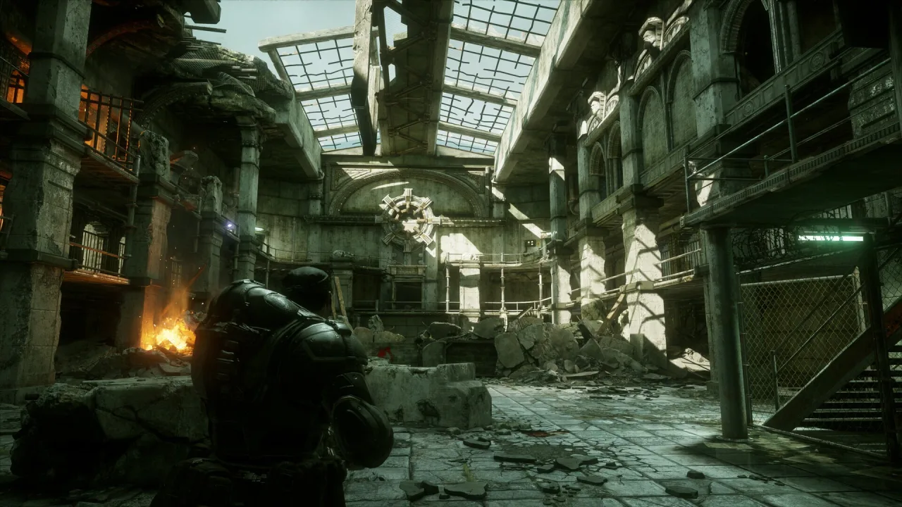 Cena do jogo Gears of War