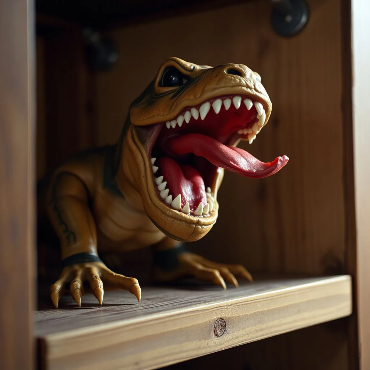 Figura Tongue‑A‑Saurus da linha Thundercats 1987, ainda em caixa original com logo da série, em destaque