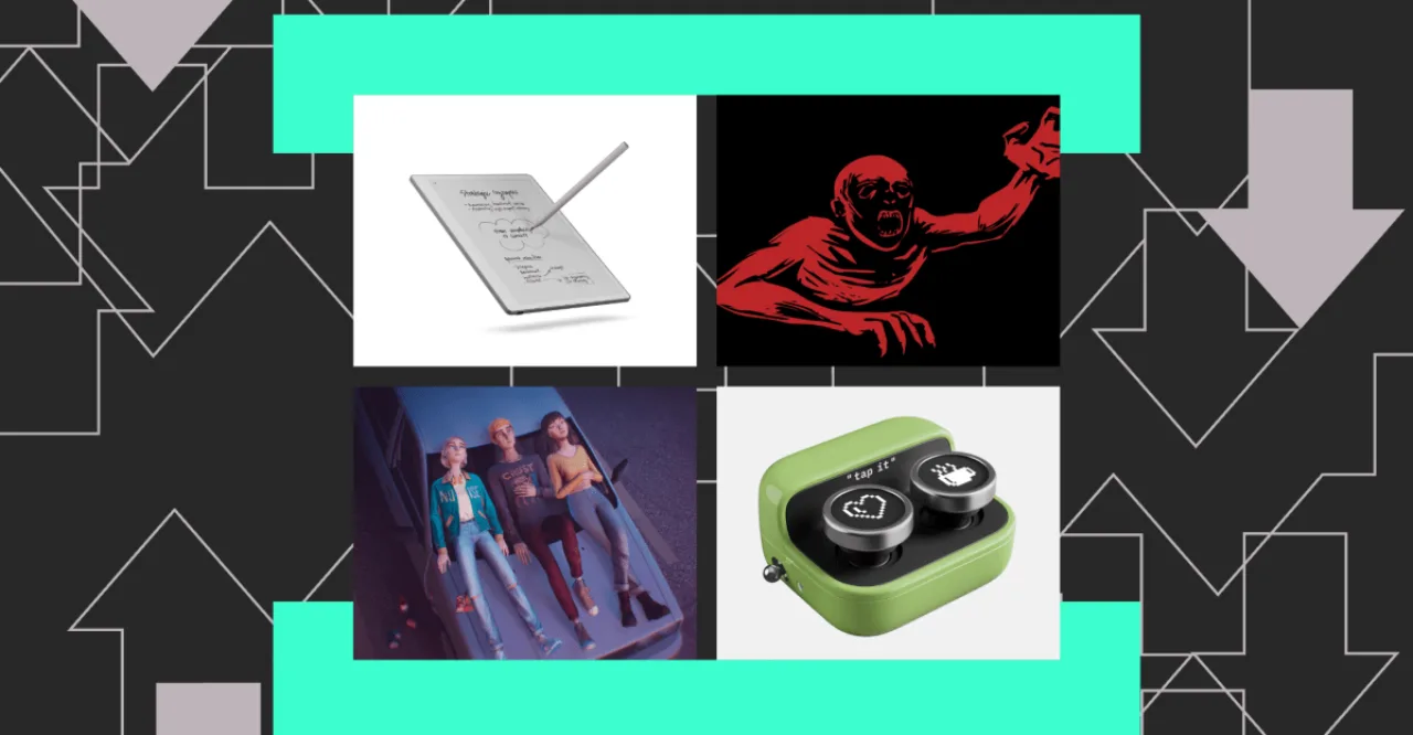Jovem com headset VR e controles de movimento soca alvos neon em uma sala de estar, unindo videogame e treino físico