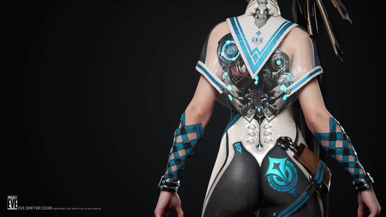 Jovem de roupa fitness faz agachamento segurando o Switch 2, enquanto na tela aparece o trailer de Stellar Blade