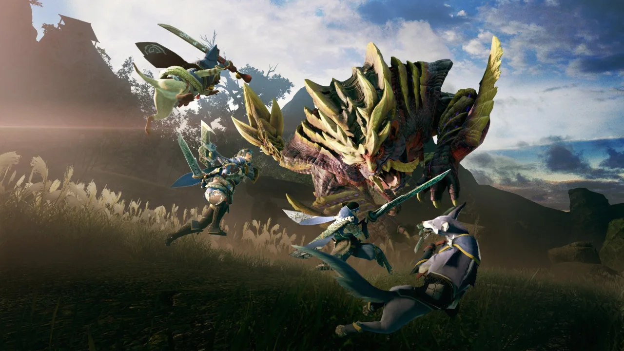 Cena do jogo Monster Hunter Outlanders