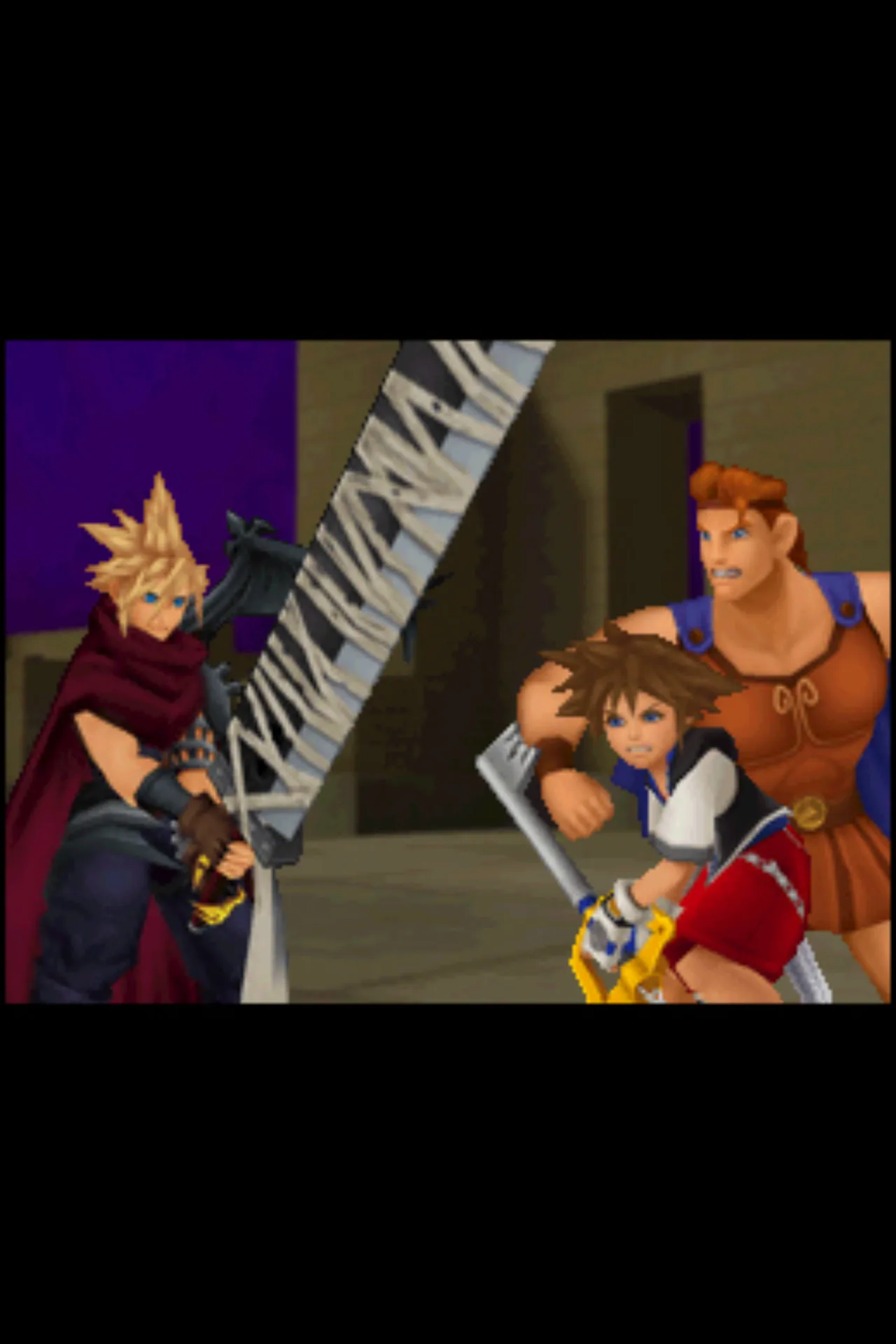 Jovem corre na esteira segurando controle de videogame, camiseta com logo Kingdom Hearts e garrafa de água ao lado
