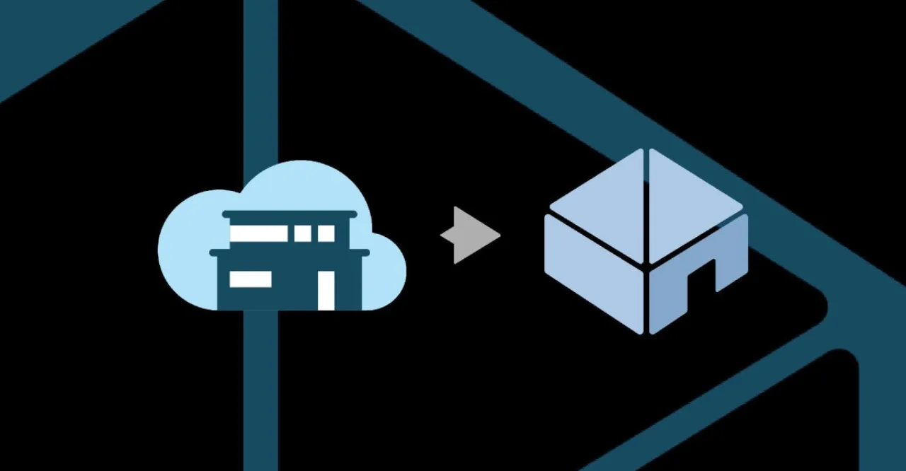 Logo do Home Assistant com nuvem virando corrente/link e logos da Amazon, Google e Microsoft riscados