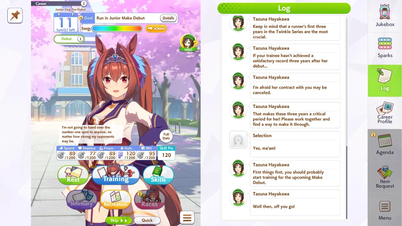Cena do jogo Umamusume: Pretty Derby