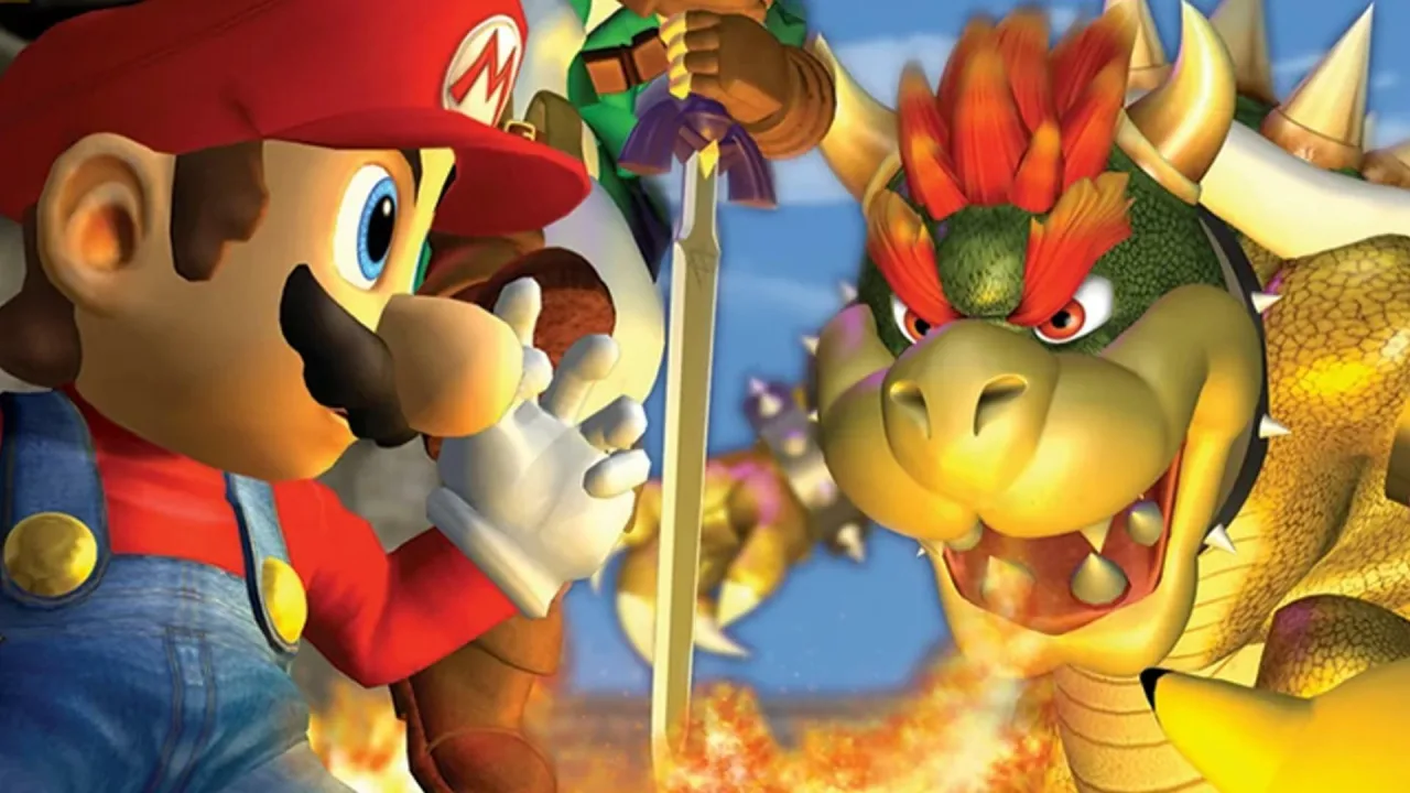 Cena do jogo Super Smash Bros. Melee