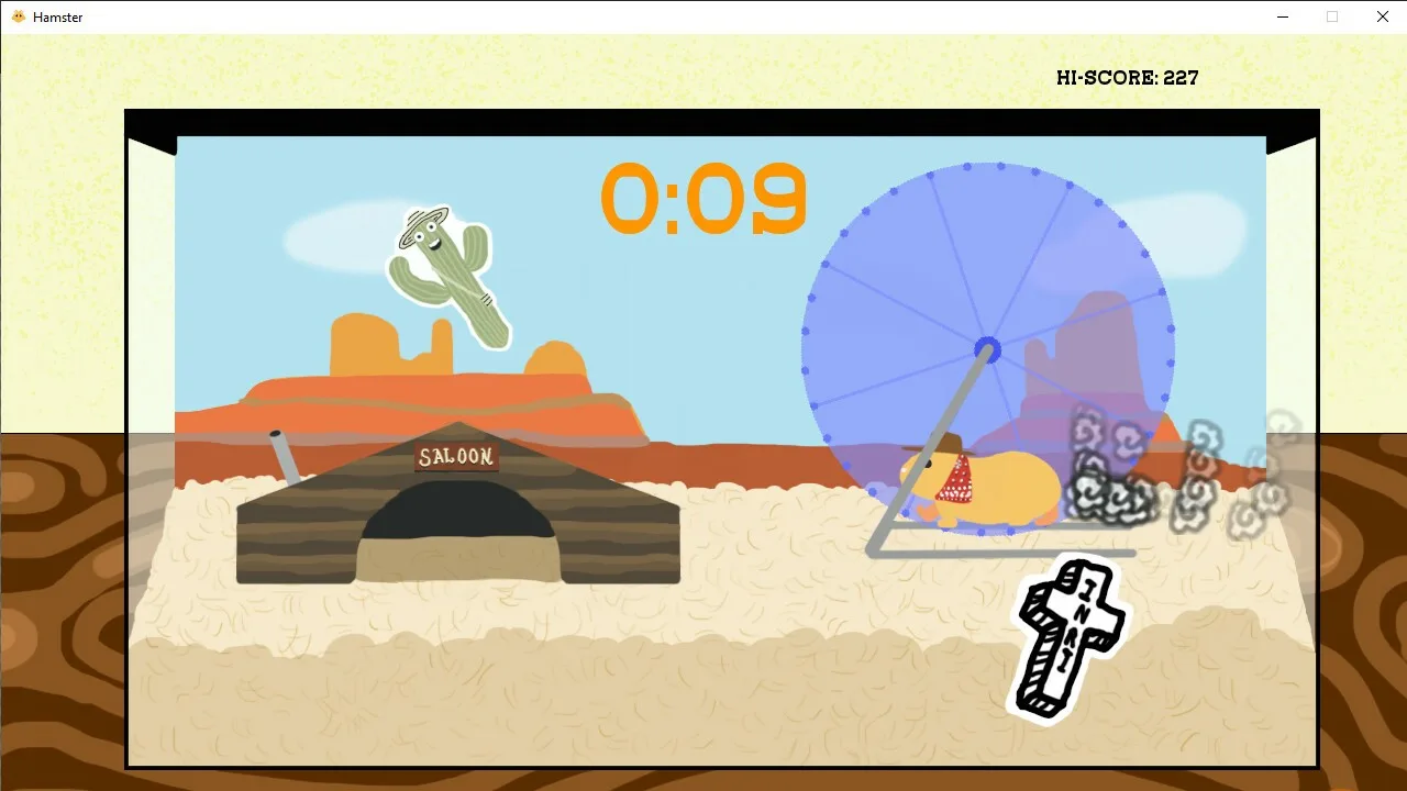 Cena do jogo Hamster