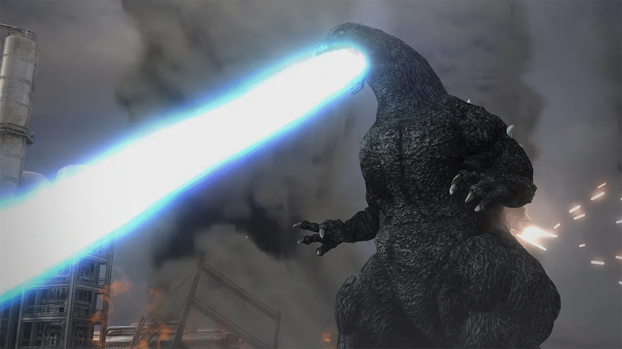 Cena do jogo Godzilla