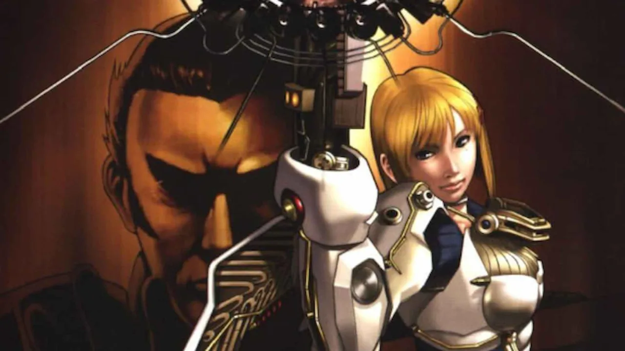 Capa de Gunvalkyrie ao lado de um Xbox, com o logo do jogo e arte de piloto futurista