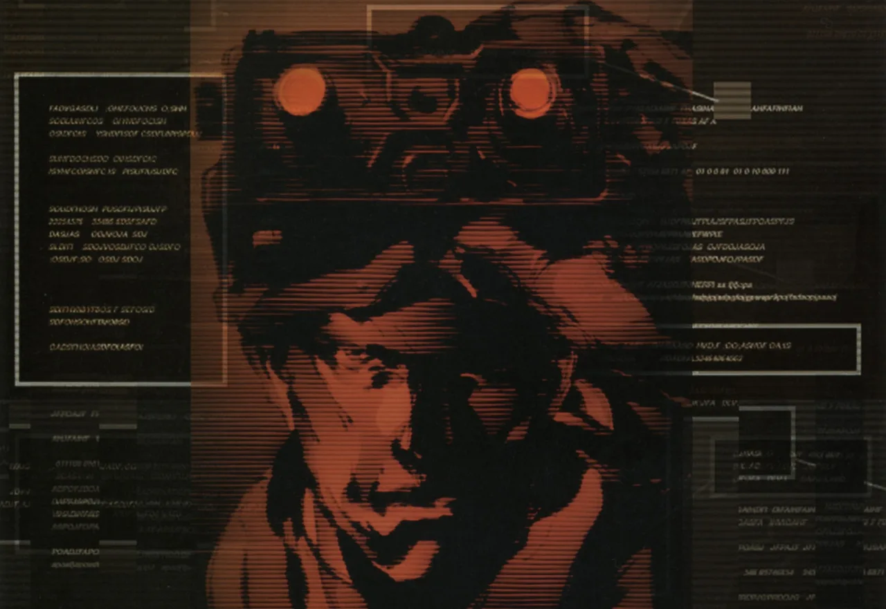 Um controle Xbox sobre uma mesa de madeira, ao lado de um copo de água e um prato com frutas, enquanto a tela exibe Metal Gear