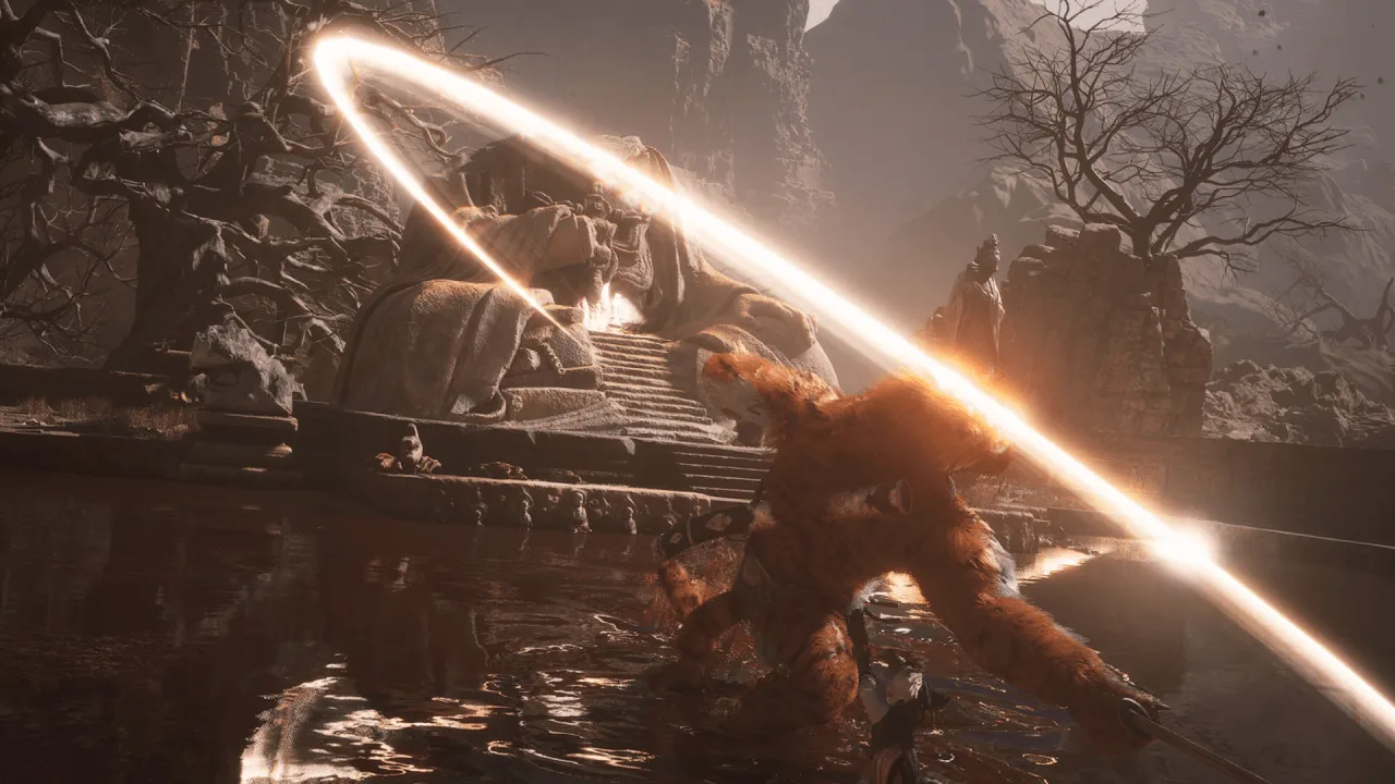 Cena do jogo Black Myth: Wukong