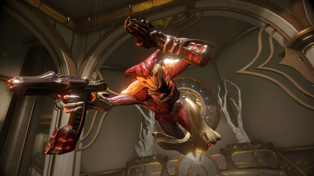 Cena do jogo Warframe