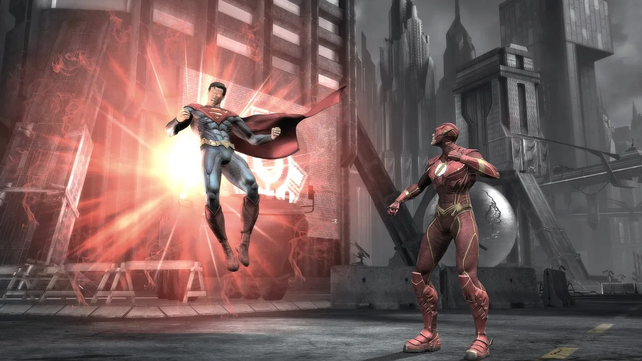 Cena do jogo Injustice 3