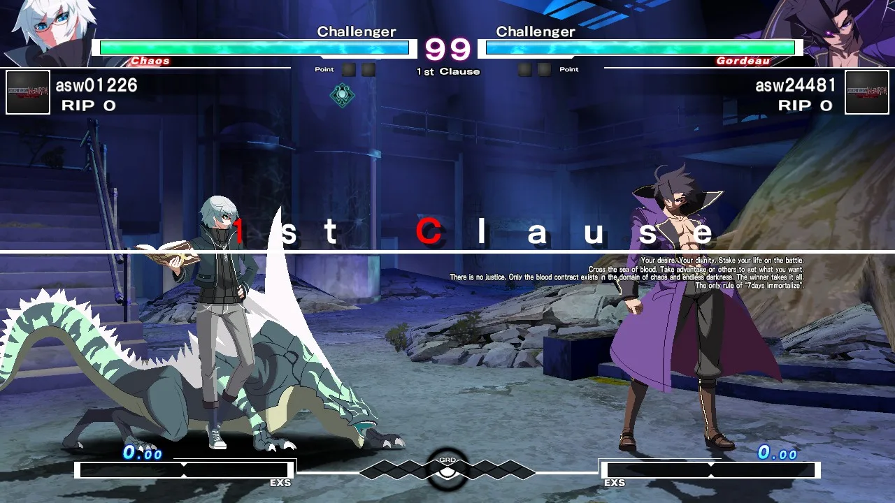 Cena do jogo Under Night In-Birth II