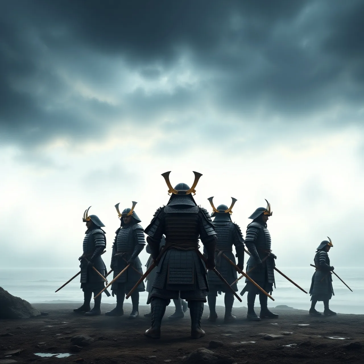 Atleta musculoso empunhando espada de ferro, vestindo roupa de época viking, realizando levantamento de peso