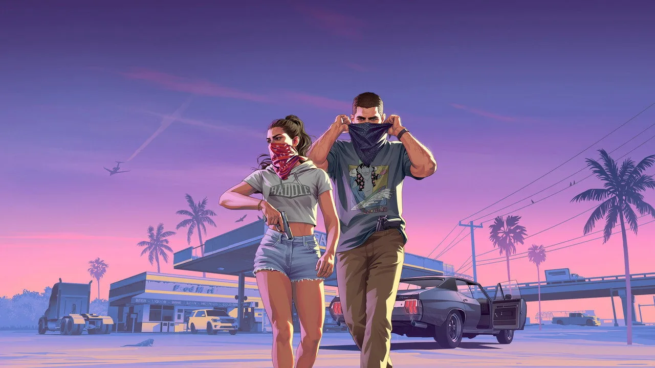 Homem de streetwear faz burpee ao lado de caixa de pizza, controle de videogame e pôster de filme de crime