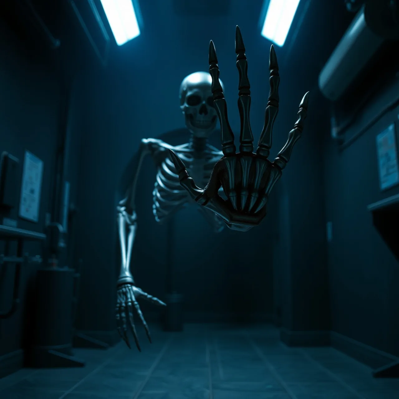 Homem musculoso segurando halteres, usando luvas pretas que lembram garras de adamantium