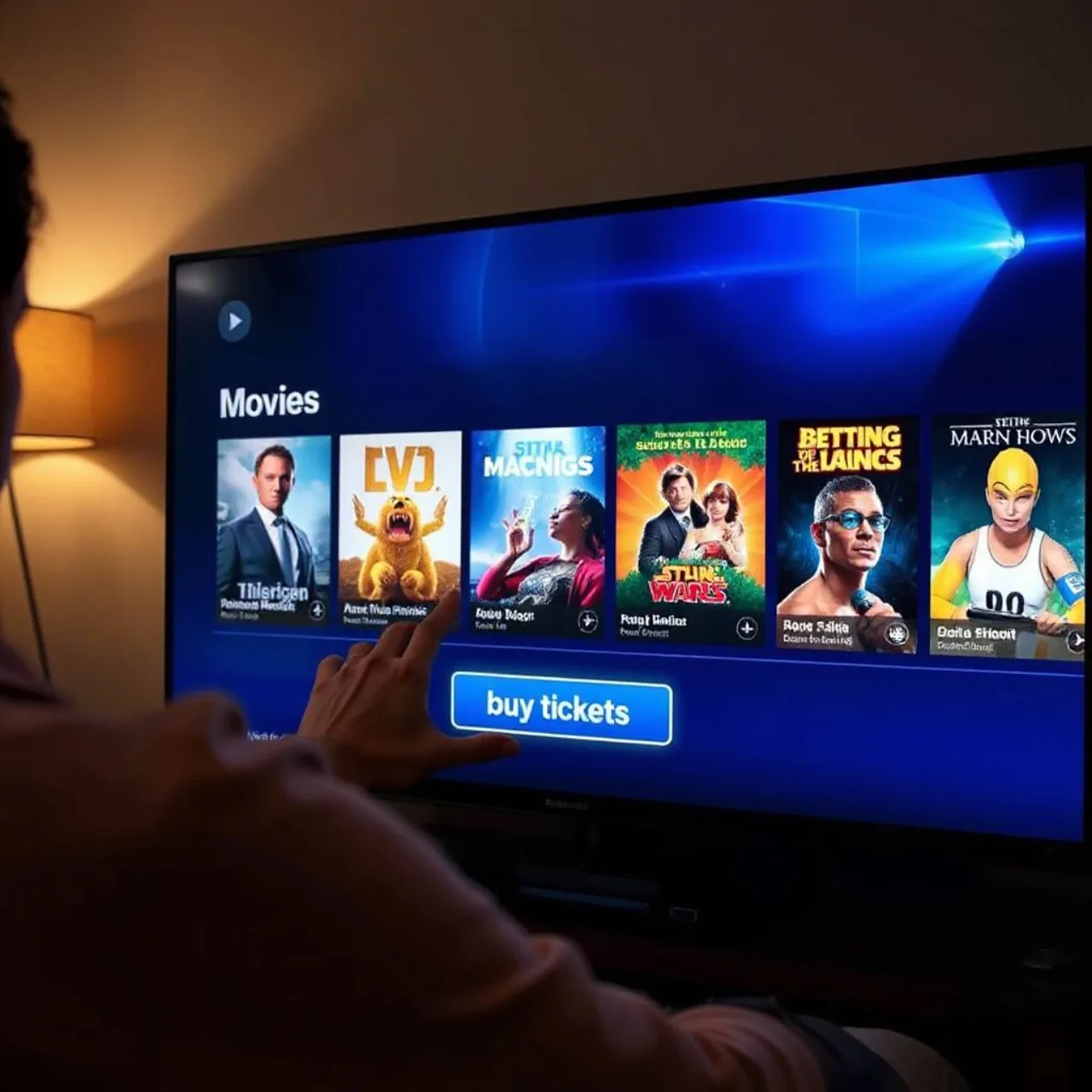 Tela do Plex com botão da Fandango para comprar ingresso ao lado do pôster de filme em cartaz
