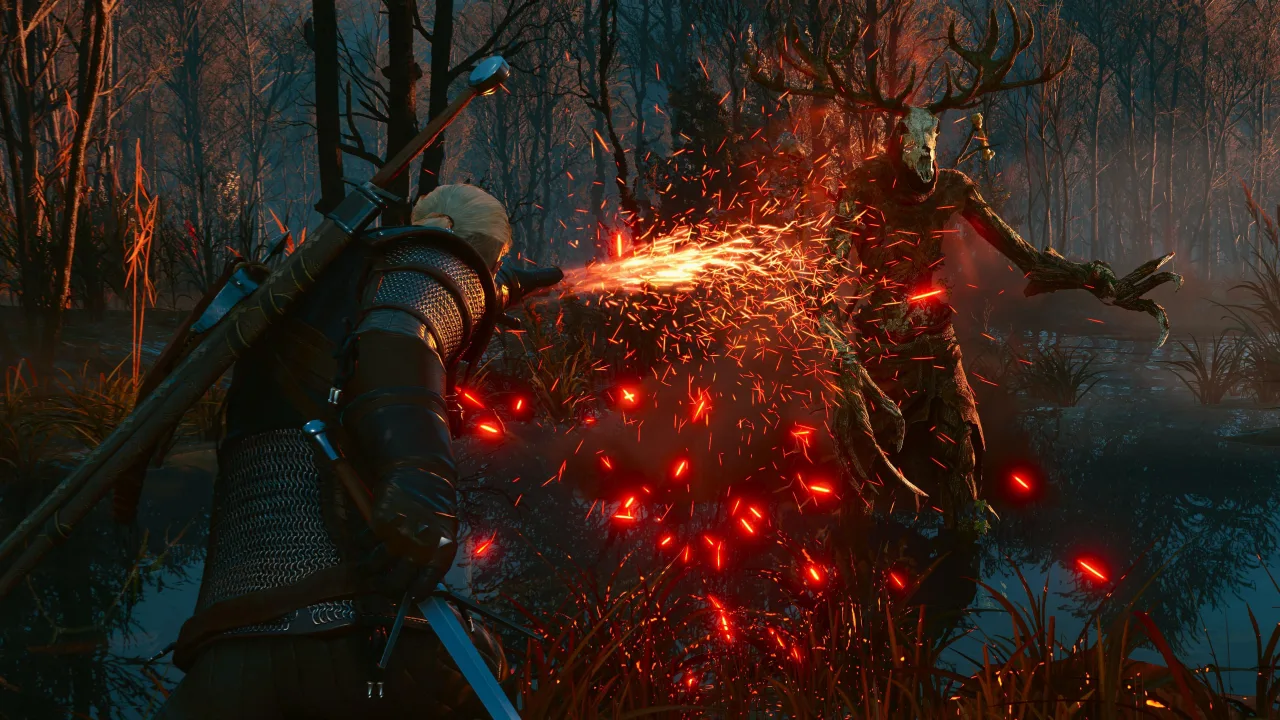 Cena do jogo The Witcher 3 Remastered