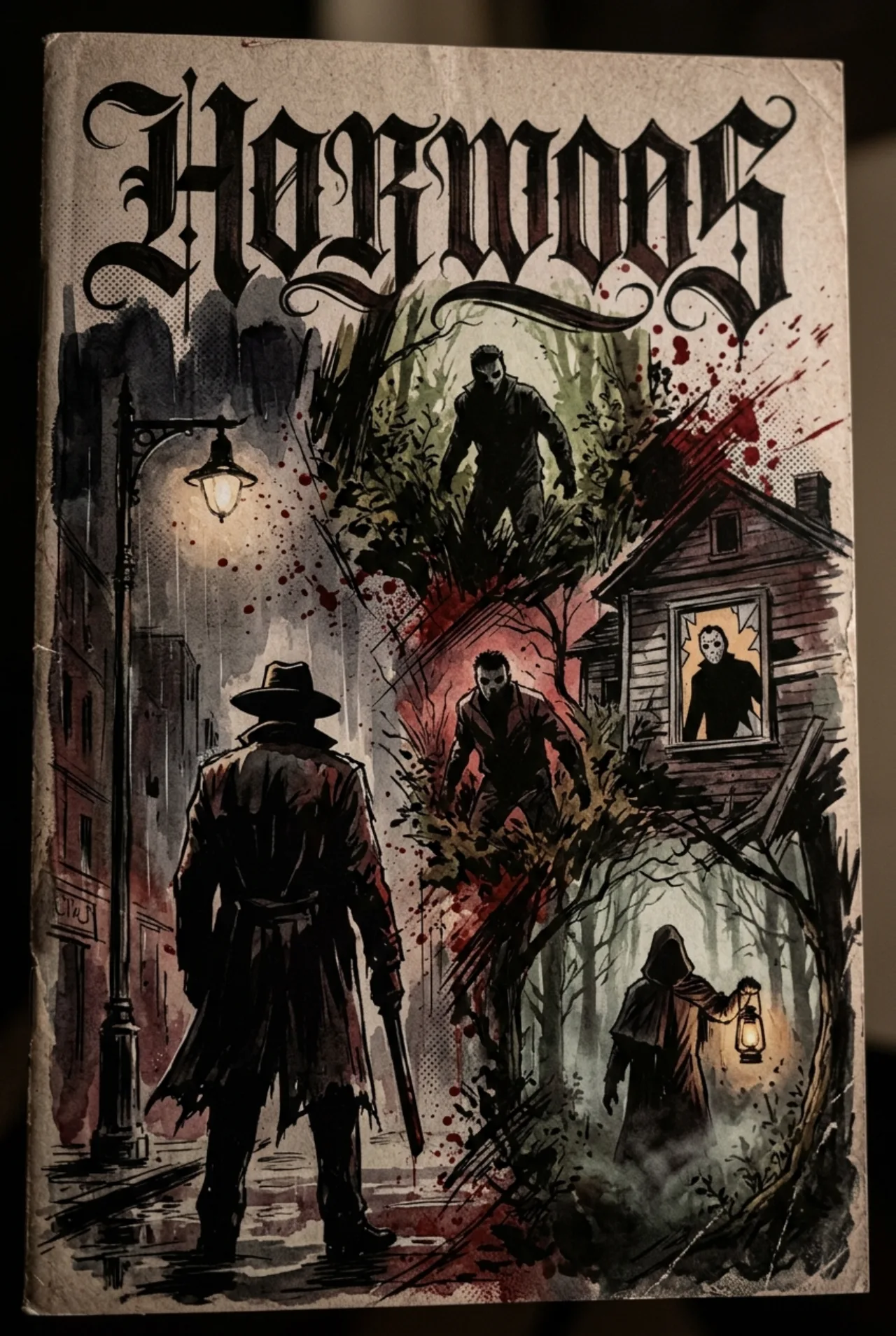 Cover do Exquisite Corpses: The Book of the Dead, mostrando assassinos sombrios e o logo da série em fundo vermelho